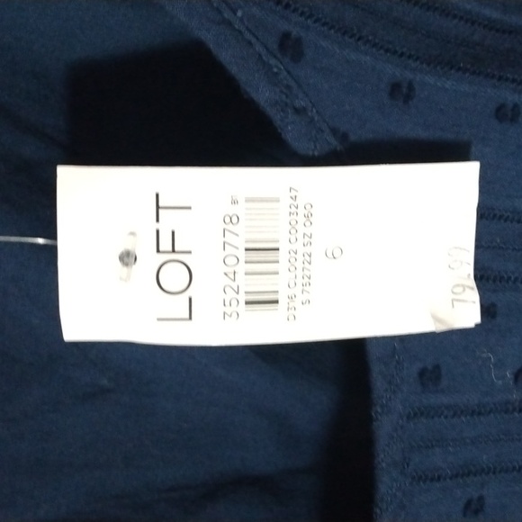 Loft Mixed Media Scoop Neck Swing Dress Size 6 NEW WITH TAGS - Picture 7 of 7